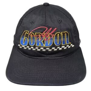 CSA Jeff Gordon 24 NASCAR Baseball Cap Black Blue OS Embroidered Snapback Hat